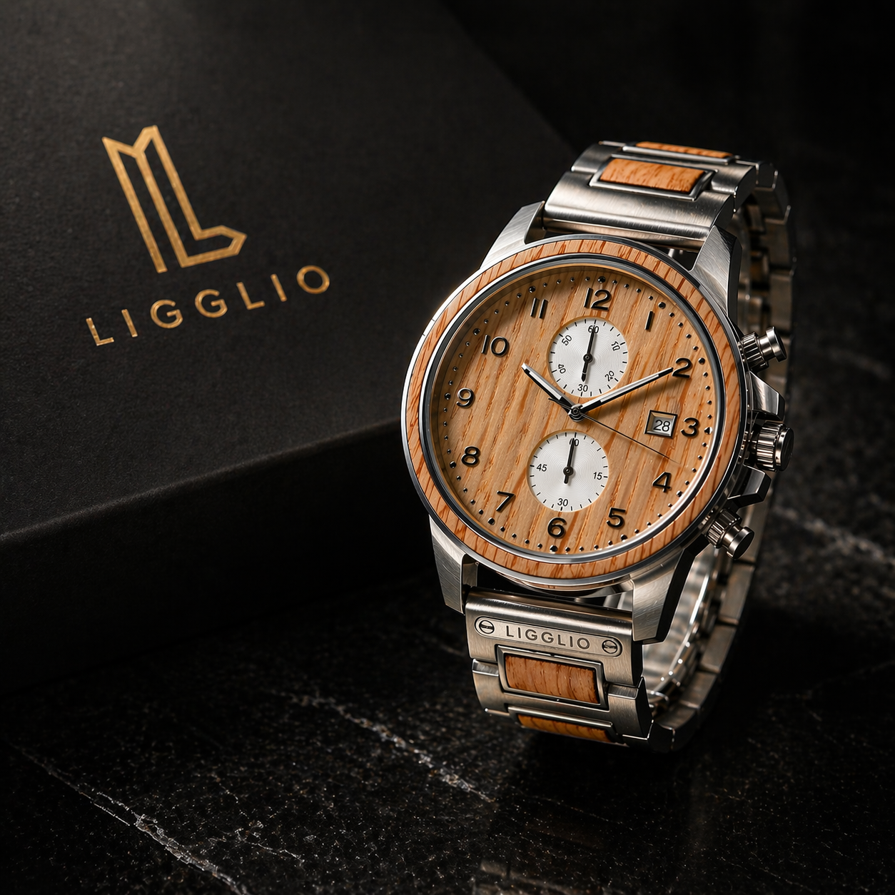 CLASSIC CHRONOGRAPH WOODEN WATCH – WHISKEY BARREL LIMITED EDITION